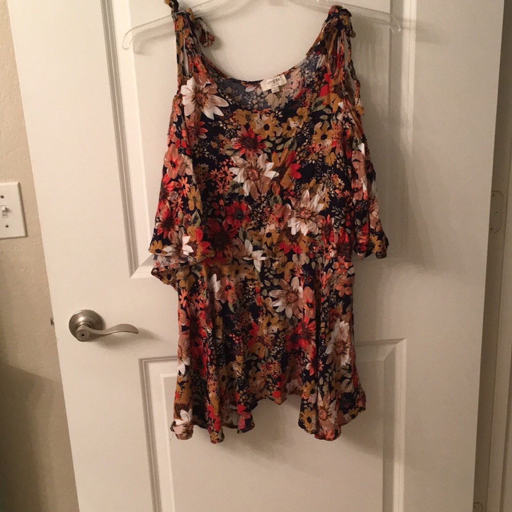 Floral Cold Shoulder Dress